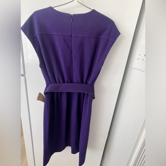 Calvin Klein Elegant Purple Belt Dress - Picture 2 of 3